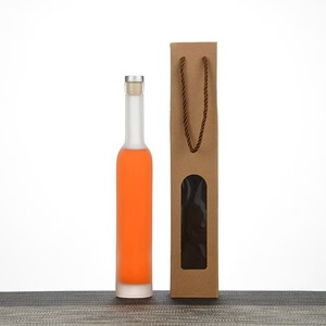 Offre Spéciale Bouteille de <span class=keywords><strong>Gin</strong></span> Écologique de Qualité Alimentaire Super Flint Sérigraphiée à Col Long Personnalisée en Liège Transparent 200ml 375ml 500ml 750ml - Product Image 4