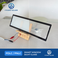 Verre décoratif moderne durable anti-UV en cristal liquide dispersé dans un matériau polymère (PDLC) pour salle de bain, hôpital, industrie