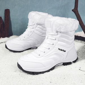 Nuevas <span class=keywords><strong>botas</strong></span> de nieve de alta calidad, suela de goma antideslizante, mantiene la piel caliente, zapatos de senderismo de felpa en el interior, <span class=keywords><strong>botas</strong></span> de nieve para caminar al aire libre en invierno - Product Image 4
