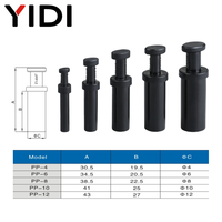 Raccord pneumatique à poussoir rapide YIDI série PP, en plastique noir, à tige droite, bouchon de tuyau, 4 6 8 10 12 mm