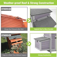 Nouveau Nid de Poule de Luxe Extérieur Imperméable et Anti-Froid, Villa pour Poules avec Maison Principale, Cage à Poules en Bois