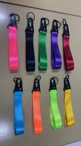 Promotional High Quality Custom Brand Short Woven Keychain Lanyard Key <b>Car</b> with Tactical <b>Hook</b> - Product Image 4