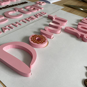 Letras acrílicas del alfabeto acrílico de pintura cortada con láser 3D para decoración de negocios y publicidad - Product Image 1