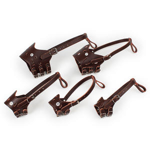 مصنع RTS قابل للتعديل مكافحة العض الكلب كمامة دائم بو الجلود نمط الصلبة النمط الكلاسيكي 5 أطواق الحيوانات الأليفة جلدة يسخر - Product Image 4