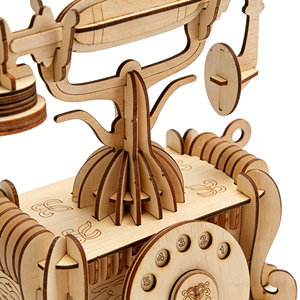 Modèle <span class=keywords><strong>de</strong></span> téléphone vintage, expériences scientifiques, <span class=keywords><strong>jeu</strong></span> éducatif <span class=keywords><strong>de</strong></span> puzzle pour la maison, puzzle en bois 3D DIY pour enfants avec 51 à 100 pièces - Product Image 6