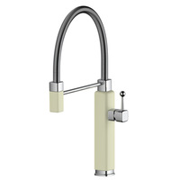 Robinet de cuisine monotrou coulissant universel moderne en laiton robinet d'évier télescopique rotatif à poignée unique en laiton
