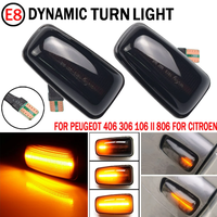 Feux de signalisation latéraux dynamiques à LED pour Peugeot 306 106 406 806 pour Citroën Berlingo Jumpy Saxo Répétiteur de clignotant