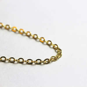 Ingrosso 24K catena in ottone placcato triplo <span class=keywords><strong>oro</strong></span> catena incompiuta <span class=keywords><strong>sottile</strong></span> O catena per collana bracciale creazione di gioielli - Product Image 3