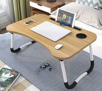 Support de bureau moderne en bois et métal, pliable, réglable en hauteur, pour ordinateur portable et support de livre, pour la maison, le bureau et l'ordinateur