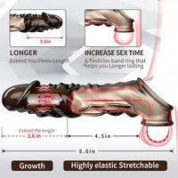 Großhandel Kristall-Penis-Hüllen Masturbation Erwachsene Sexspielzeuge Elektrischer Beliebter Massager Stimulationspunkt Vibrator für Männer