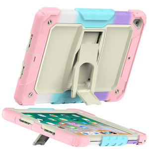 Étui pour tablette à visionnement multi-angle pour <span class=keywords><strong>iPad</strong></span> <span class=keywords><strong>Pro</strong></span> 9.7 / Air <span class=keywords><strong>2</strong></span> / 5e et 6e génération avec coque de protection en PC + silicone durable - Product Image 1