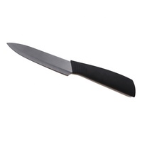 Vente flash, boîte cadeau personnalisée avec logo, couteaux à lame noire, manche en PP, couteaux de cuisine, ensemble de couteaux en céramique