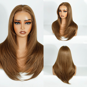 วิกผมสังเคราะห์แบบลูกไม้ 13x3 ราคาส่งถูก วิกผมผู้หญิงสวยงาม วิกผมสังเคราะห์แบบไม่ต้องใช้กาว - Product Image 5