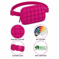 Sac banane matelassé personnalisé avec logo sur mesure, en polyester, vente en gros, directement de l'usine OEM
