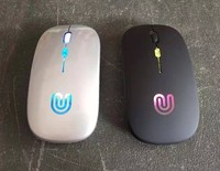 Mouse Nirkabel Kustomisasi LOGO 15 Warna Tersedia Mouse RGB Isi Ulang Kompatibel BT Dengan Lampu Latar Belakang LOGO Dapat Disesuaikan