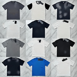 เสื้อยืดโอเวอร์ไซส์แขนสั้นลายกราฟิกสีชมพูและสีดำพิมพ์โลโก้ขนาดใหญ่ ผ้าฝ้าย คุณภาพสูง ผลิตในจีน - Product Image 6