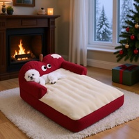 Nouveau lit pour chien en coton PP, vente en gros transfrontalière, adapté à toutes les saisons, amovible, lavable, coussin de couchage épaissi pour Noël, canapé pour chat