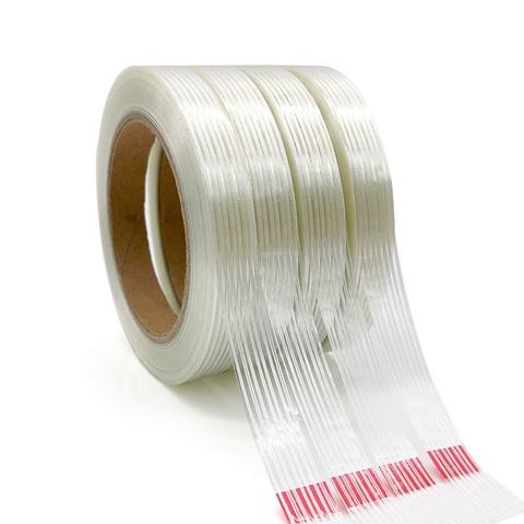 Acrylic Jumbo Roll Log Roll Tape Free Sample Transparent Directional Cross Glass Fiber Reinforced Filament Strapping Hot Melt