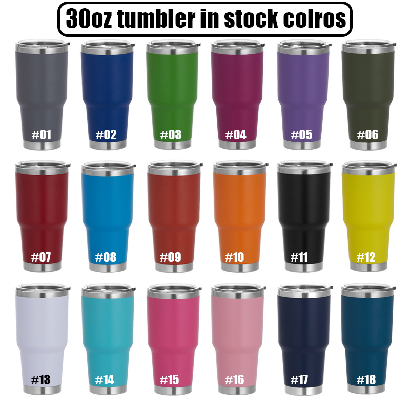 Couleurs des gobelets de 30 oz