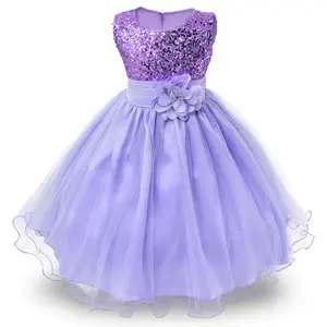 Sommer Kleinkind kleines Mädchen Kostüm Pailletten Kind Party Prinzessin Kleid Tüll Kleider für ein Jahr Baby Mädchen