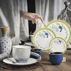 Creative Personality Plants Animals Western Cuisine Dinnerware <b>Sets</b> Includes Plates Spoons Coffee <b>Cups</b> for Home Restaurant Use - Product Image 1