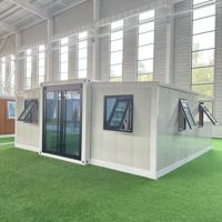 Villa de luxe préfabriquée mobile et étanche de 40 pieds sur 20 pieds, 2, 3, 4 ou 5 chambres, en acier léger, extensible, type conteneur, à vendre, maison portable