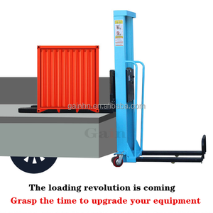 小型ミニポータブル電動＆手動トラック搭載フォークリフトスタッカー - 自己積載リモコンパレットリフターフォークリフト - Product Image 4