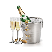 Seau à glace avec poignées, écologique, moderne, pour fêtes, service de boissons, refroidisseur de vin, impression personnalisée