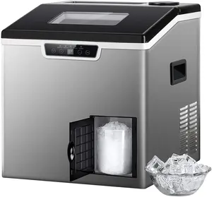 UKCA 2 in 1 15-20kgs Shave Ice Maker Lifestyle Cubic Shaped tabletop LCD Ice Maker with Shaver Upgraded Ice Making Machine