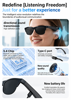 Lunettes de soleil intelligentes F03 tendance avec verres résistants aux UV, appels HD BT5.4, casque audio sans fil, haut-parleurs HiFi, commande tactile, musique en continu