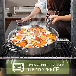 Kitchenware Steel 4 Piece <b>Cookware</b> <b>Set</b> Premium 304 Stainless Steel Stainless Steel with 3-Ply Construction Induction - Product Image 4