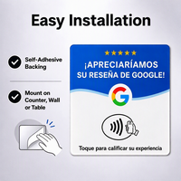 Carte NFC vierge pour avis Google, réinscriptible 100 000 fois, en acrylique personnalisé, pour avis 5 étoiles (version espagnole)