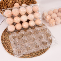 Plateau d'emballage transparent en plastique pour œufs de poulet, 12, 15 ou 30 alvéoles, vente en gros OEM, pour 30 œufs