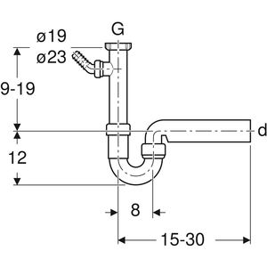 Sifón de 1 vía blanco para fregadero Ø 40X1 \ "1/4 \" Agentes de dragado de tuberías - Product Image 4