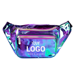 Logotipo personalizado impreso transparente señoras hombres chica moda cinturón mujeres holográfica <span class=keywords><strong>riñonera</strong></span> al por mayor viaje deporte riñoneras - Product Image 1