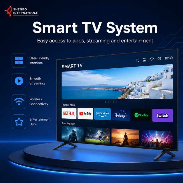 4K Smart TV Television With Thin Bezel Design HDR Image Quality and Intelligent Voice Control System