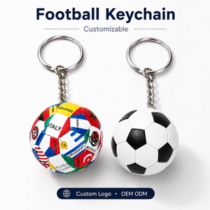 Custom Competition Pendant Sports <strong>Key</strong> <strong>Chains</strong> 3d Pvc Mini Football Pendent <strong>Plastic</strong> Keychain Soccer Ball Keychain for Gift - Product Image 2