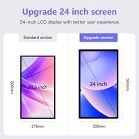 Téléviseur intelligent 24 pouces sur roulettes, processeur Android 8 cœurs, télécommande, écran tactile, batterie intégrée, caméra 13MP, téléviseur portable