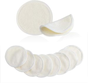 Tampons démaquillants réutilisables (lot de 20) Sac à linge lavable Boîte ronde pour le rangement Tampons en coton de bambou réutilisables pour tous les types de peau - Product Image 2