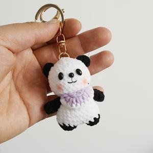 Llavero de Ganchillo con Mini Bufanda de Animales, Hecho a Mano, de Peluche, Amigurumi, Conejo, Panda, Oveja, Gato, Corazón - Product Image 3