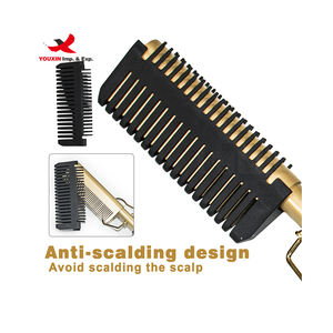 Fers à lisser pour cheveux, utilisation humide et sèche, mini peigne chauffant à affichage numérique LCD, prix bas, vente en gros d'usine, achat groupé, marque privée - Product Image 4