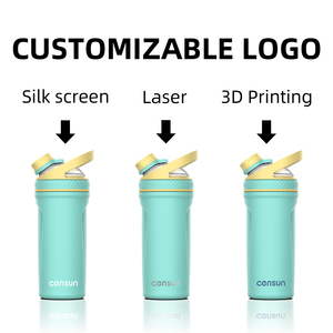 Ansheng bán buôn 24oz trường chai nước phòng tập thể dục thể thao Shaker cup nhãn hiệu riêng thép không gỉ cách điện Shaker cho xe đạp - Product Image 4
