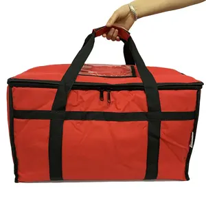 खाद्य परिवहन के लिए बड़ा वाणिज्यिक कैटरिंग बैग, ज़िप के साथ गर्म और ठंडा थर्मल फूड फूड डिलीवरी बैग