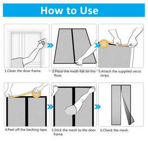 <span class=keywords><strong>Rideau</strong></span> de Porte Magnétique Moustiquaire Anti Moustique Maille Rideaux Moderne Entrée Fibre de Verre <span class=keywords><strong>pour</strong></span> Porte Chemin/Porche/<span class=keywords><strong>Van</strong></span>/Garage - Product Image 6