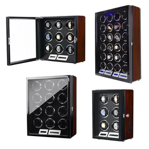 Fornitore all'ingrosso 6 9 12 24 slot Lcd Touch Screen scatola per orologi regolabile avvolgitore automatico per orologi di lusso