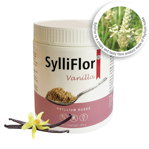 Meilleures poudres de psyllium SylliFlor saines à la vanille, compléments de fibres alimentaires de haute qualité pour les problèmes digestifs humains - Product Image 1