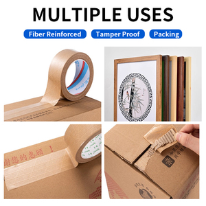 Đến Giá Cả Hợp Lý Gia Cố In Tự Dính Biểu Tượng Tùy Chỉnh Phân Hủy Sinh Học Màu Đen Craft Kraft Giấy Đóng Gói Băng - Product Image 4