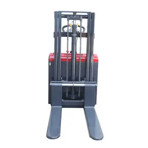 Electric Powered 1 Tons 2 Tons Lift 3.5m Stand Drive Forklift Stacker Full Electric Self Loading Stacker