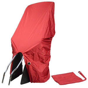 Housse de siège de vélo pour enfant en nylon imperméable rouge de haute qualité, personnalisée, avec poche pour téléphone portable - Product Image 1