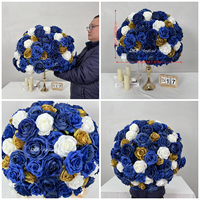 Boule de fleurs artificielles romantiques personnalisées de 60 cm, décoration de table de mariage et décoration de fête d'anniversaire, hydrangea